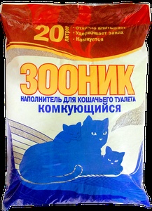 ЗООНИК наполнитель д/кошек (20 л) комкующийся