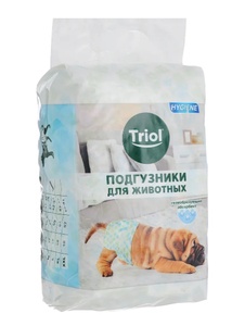 ПОДГУЗНИКИ  д/собак (L) (15-22 кг) (1*10) триол