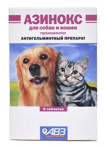 АЗИНОКС (6 таб) д/кошек/собак