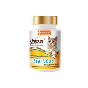 ЮНИТАБС SterilCat д/кастр/стерил. кошек (100 таб) c Q10