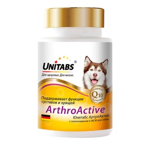 ЮНИТАБС ArthroActive д/собак (100 таб) при болезнях суставов