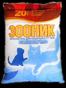 ЗООНИК наполнитель д/кошек (20 л) силикагель
