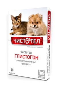 ЧИСТОТЕЛ Глистогон д/кошек/собак (6 таб)  1т/5кг