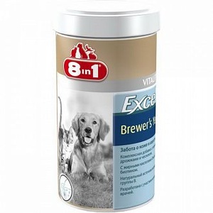 ЭКСЕЛЬ Brewers Yest (8 в 1) витамины д/собак и кошек (140 таб) пивные дрожжи/чеснок