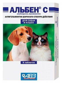 АЛЬБЕН С (6 таб) д/кошек/собак