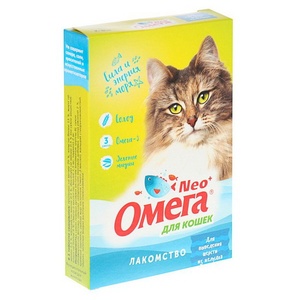ОМЕГА NEO витамин д/кошек "Для выведения шерсти" (1*5)