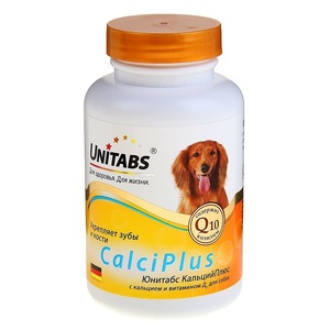 ЮНИТАБС CalciiPlus д/собак (100 таб) кальций,фосфор,вит.Д